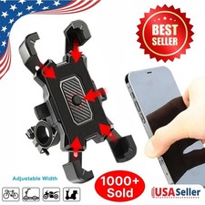 Motorcycle Phone Mount Auto Lock 100mph Military Anti-Shake Bike Phone Holder US