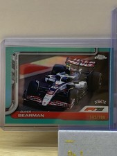 2025 Topps Chrome F1 Oliver Bearman RC Rookie Aqua Refractor 085/199 #86