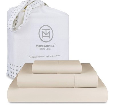 Threadmill 100% Cotton Sheets for Twin Size Bed