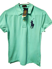 NWT Polo Ralph Lauren Boys Small Aqua Mint Polo Shirt Big Pony Skinny Fit READ