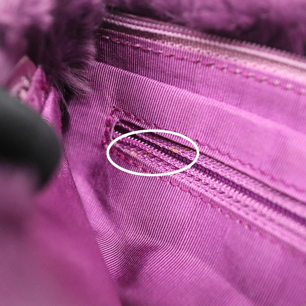 Chanel A15227 Rabbit Fur Shoulder Bag Purple with Box Dust Bag #KN953 thumbnail 14