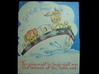 VINTAGE "THE GOING MIGHT BE TOUGH RIGHT NOW!!" GET WELL GREETING CARD