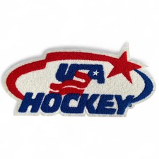 USA Hockey Logo Chenille Heat Seal Patch 11"X5"