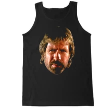 CHUCK FACE NORRIS ACTION MEME TREND MOVIE FILM RETRO LEGEND FUNNY HUMOR TANK TOP