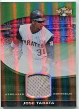 2011 Topps Triple Threads - JOSE TABATA - Game Worn Jersey - PIRATES  #d/18