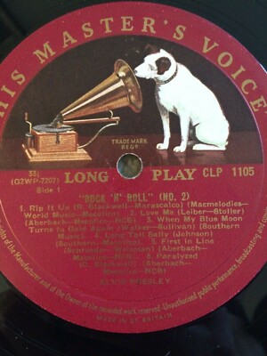 Elvis Presley,Elvis No.2 LP, VG+/ G+,H.M.V,1957,Rock n Roll