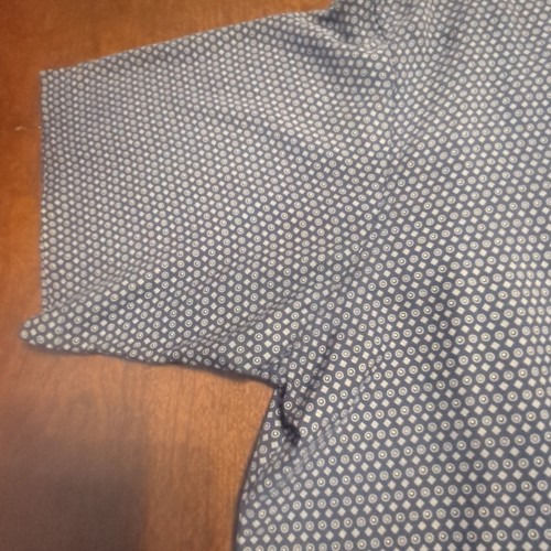 Nat Nast Shirt Mens 2XT 100% Silk Blend Classic Button up Navy Short Sleeve Tall - Picture 10 of 13