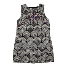 NEW ROMANTICS x FREE PEOPLE Geometric Beaded Dress SIze Medium Bojo Tribal