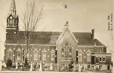 Peter's & Paul's Polish Catholic Church Independence WI 1909 RPPC Postcard Copy