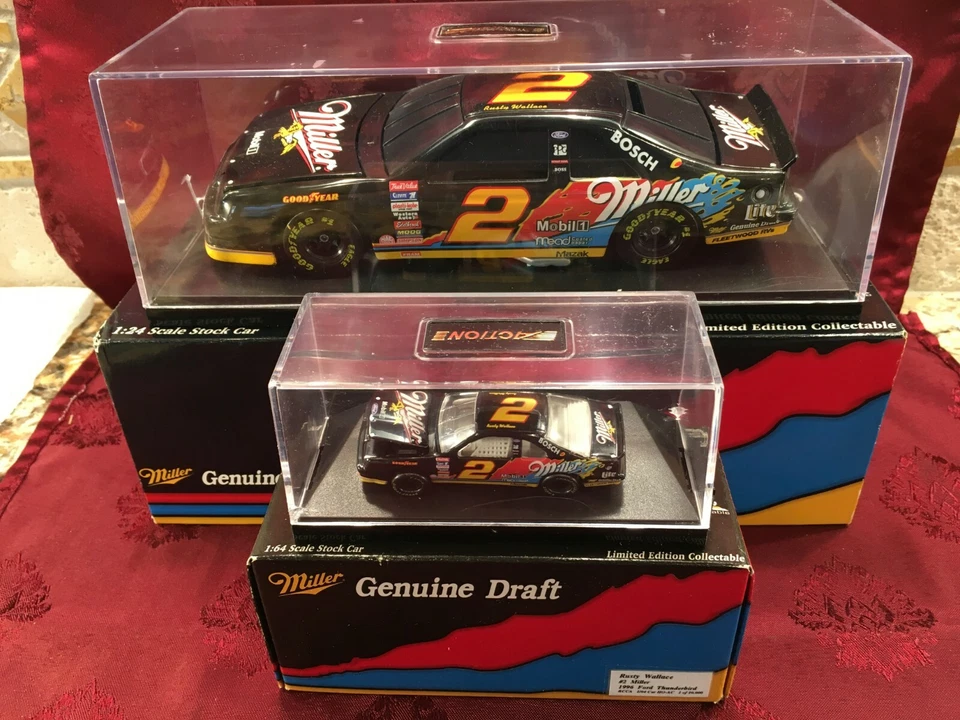 Juego de estuches RUSTY WALLACE #2 Silver Miller 1996 Winston 1/24 BW Bank RCCA 1/64 HO Foto 2 de 4