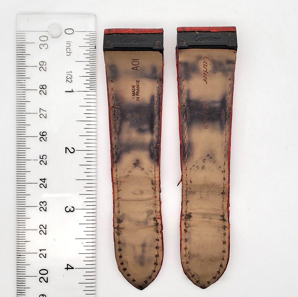 Cartier Santos XL Reddish Brown Crocodile Leather Watch Strap