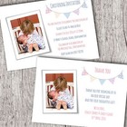 Personalised Photo Christening Invitations OR Thank You Cards ~ Girl/Boy ~ Twins