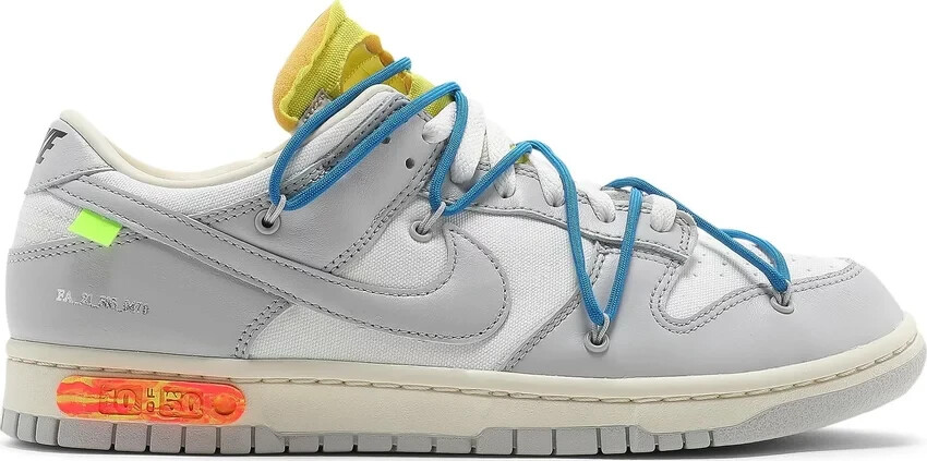 OFF WHITE X NIKE Cravatta Nike Off White x Dunk Low lotto 10 di 50 da uomo taglia USA 9 5 nuovissima cerniera rotta