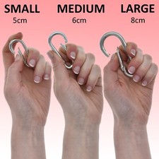 SNAP HOOKS Carabiner Clip Keyring Rope Spring Clasp Carabine Karabina GALVANISED