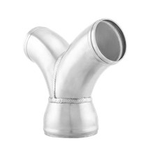 Cxracing Twin Turbo Intercooler 2.25 Merge 3 Aluminum Y Pipe Dual Air Intake