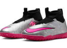 Nike GS Zoom Mercurial Superfly 9 Academy FG Soccer Silver/Pink/Black FJ2032-060