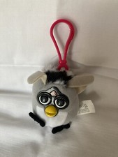Furby Racoon Clip McDonald's Happy Meal Soft Toy Grey Black 2000