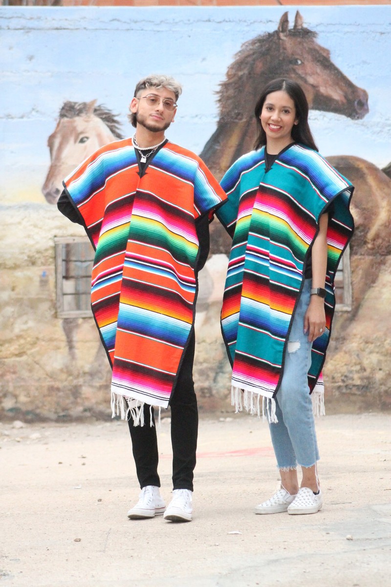 トップス Mexipa voilesucker maxican maxi poncho Amazon.com: Mexican Serape Poncho Pancho Adult Costume