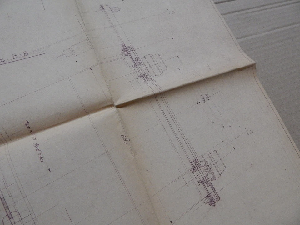 DISEGNO TECNICO ORIGINALE PININFARINA 1970 INSTAL. AUTORADIO MODELLO SCONOSCIUTO - Immagine 3 di 4