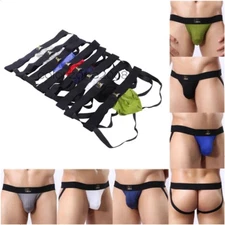 Mens Sexy Backless Underwear G-string Thongs Briefs Jockstrap Bikini T-Back M-XL