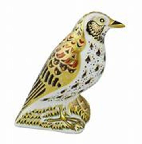 Royal Crown Derby 1st Quality Song Thrush Paperweight - Picture 1 of 3
