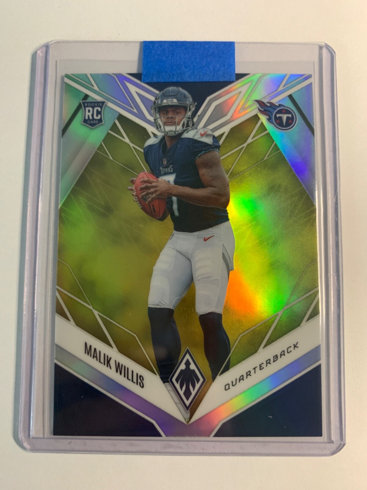 Malik Willis 2022 Panini Phoenix RC Yellow Prizm #D /75 Titans #103