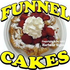 Funnel Cakes DECAL (Choose Your Size) Food Truck Concession Vinyl Sticker 