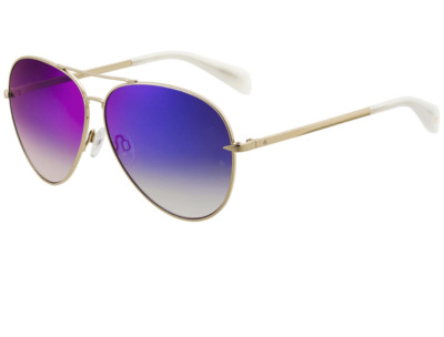 Rag & Bone RNB 1006/S 3YG HI Sunglasses Gold Frame Dark Grey  display picture 1