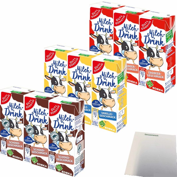Gut&GüNstig Milchdrink Erdbeer Vanille Schoko-Geschmack 3X200Ml Je Sorte Usy-image