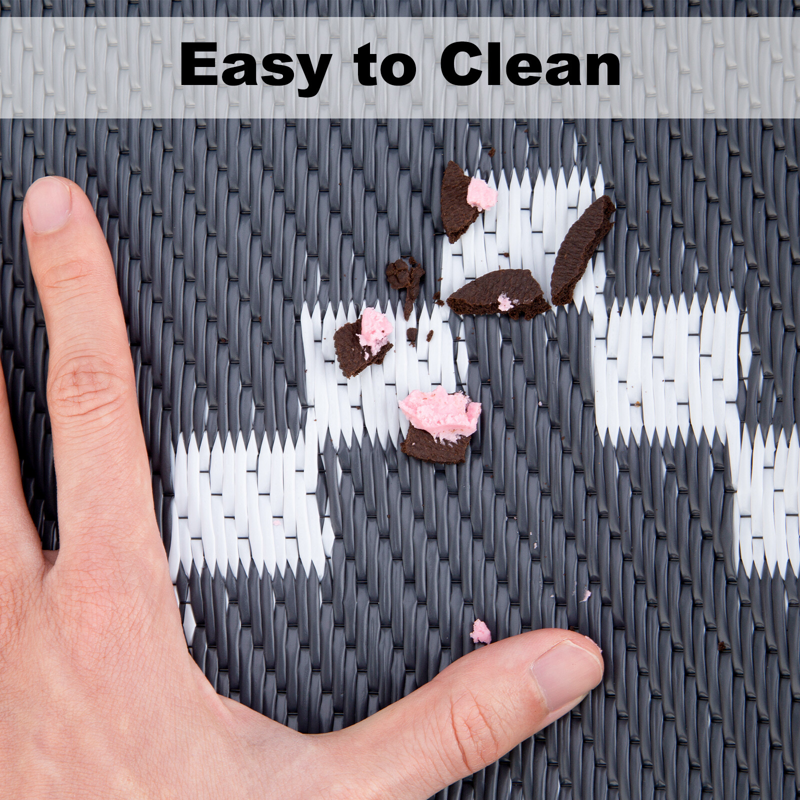 6'x9'/9'x12' Reversible Mat Outdoor Area Rug RV Rug Plastic Straw Mat