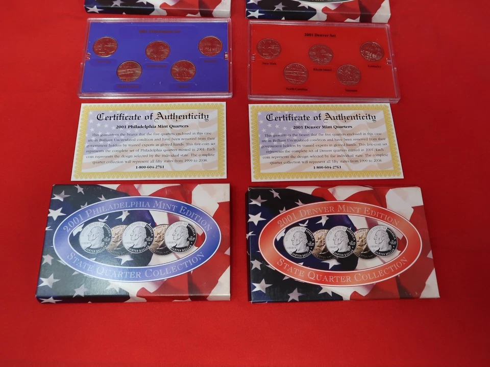 2001 Denver, Philadelphia, Gold, Platinum, State Quarter Collection - Image 4 of 4