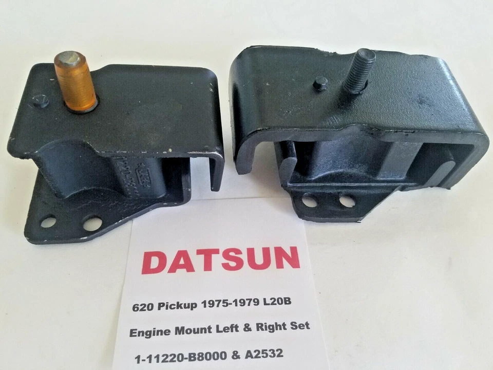 Juego de montaje de motor delantero de (2) para camioneta Datsun L20B 620 75-79 izquierda y derecha Foto 2 de 3