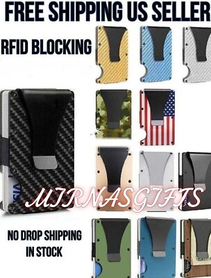 Men's Money Clip Minimalist Slim RFID Blocking  Card Holder