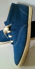 NWOB VTG 1980's Liz Claiborne "Emblem Bootie" Blue Denim Sneaker Ankle Booties 7