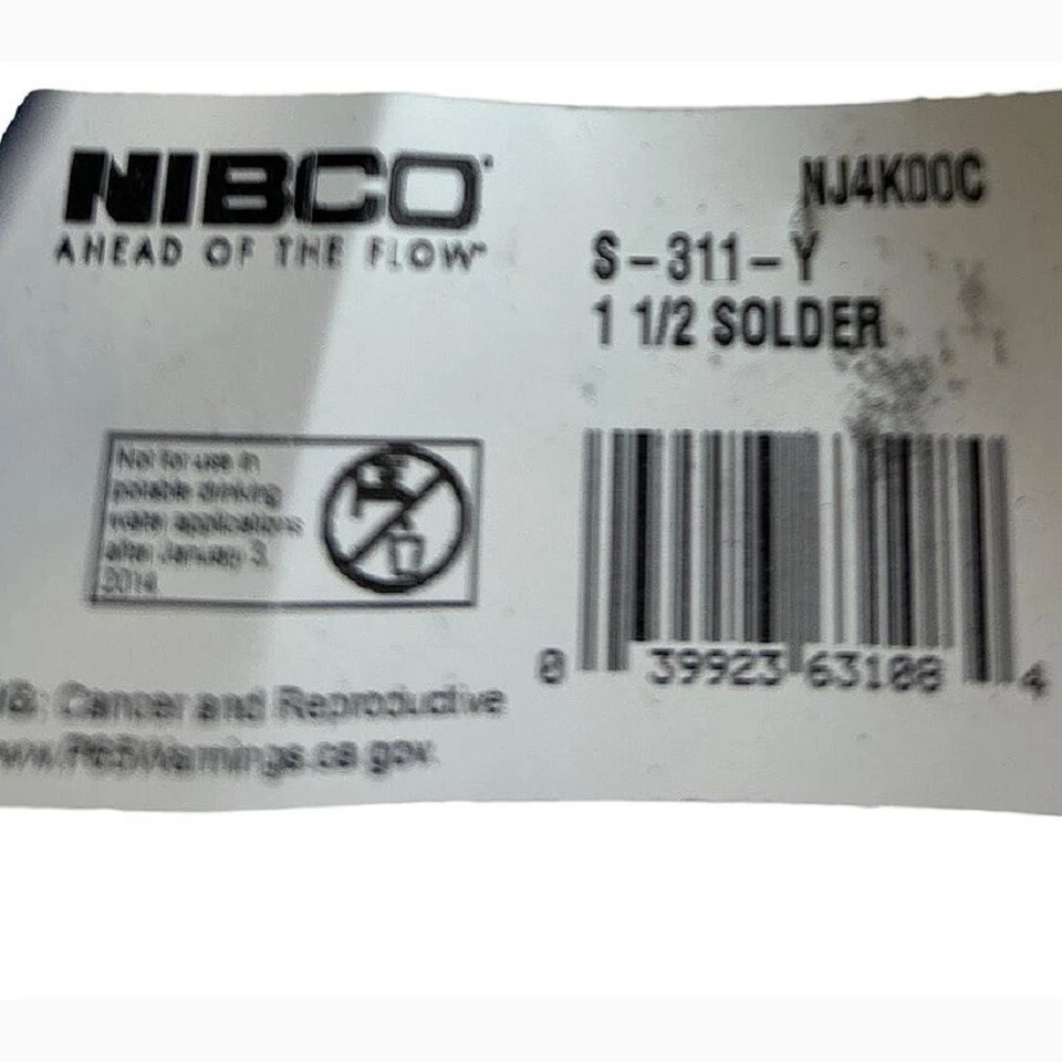 Nibco NJ4K00C 1-1/2" 125 PSI Soldered Bronze Screw-In Bonnet Angle Gate Valve - Image 3 of 3