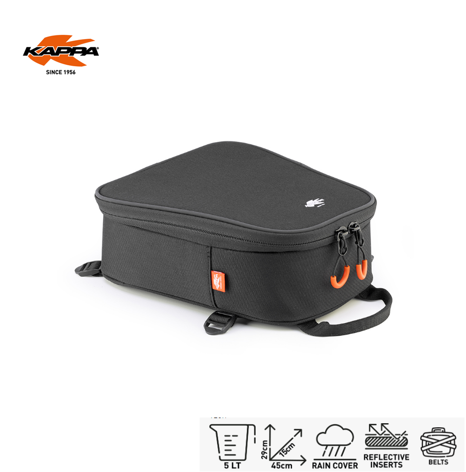 KAPPA Borsello Da Sella Stryker 5 Litri Nero Per Moto Cinghie