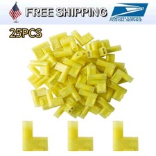 25X Nylon Spade Terminals Female AWG 12-10 90Degree Insulated Crimp Connectors