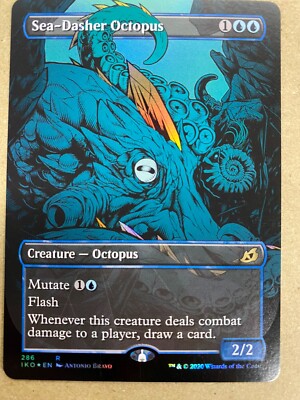 MTG 1x FOIL EXTENDED ART Sea-Dasher Octopus Ikoria Lair of Behemoths Magic x1 NM