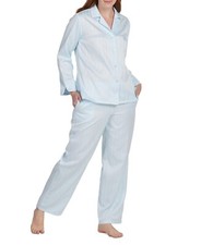 NWD Miss Elaine 2-Pc. Striped Notched-Collar Pajamas Set M