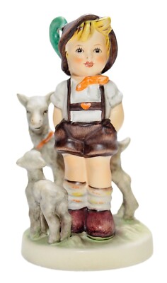 GOEBEL HUMMEL Germany ''Little Goat Herder'' Hand Painted Porcelain Figurine TMK5