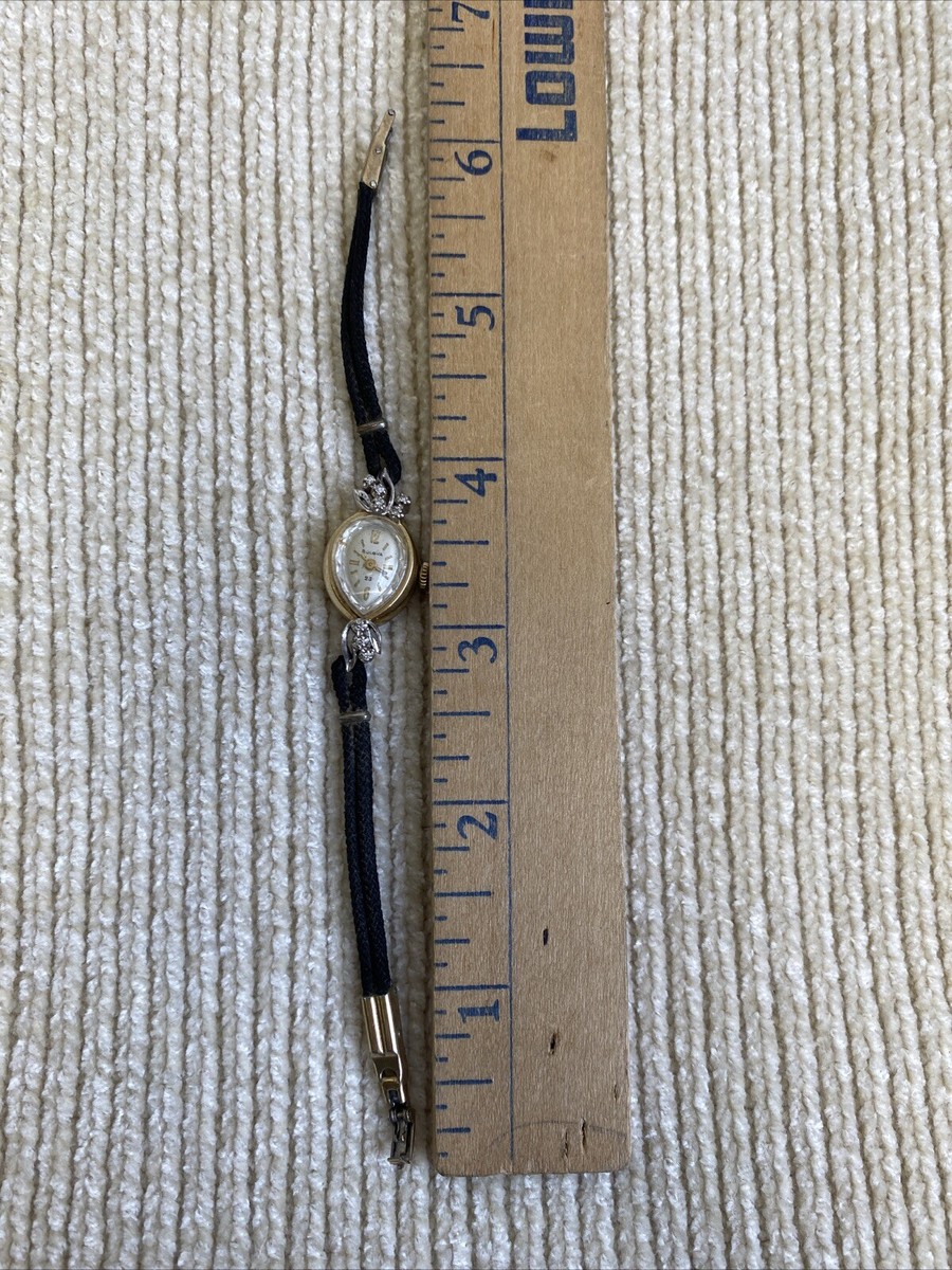 VTG 14K Bulova 23 Women's Watch With 5 Genuine Diamonds - Read