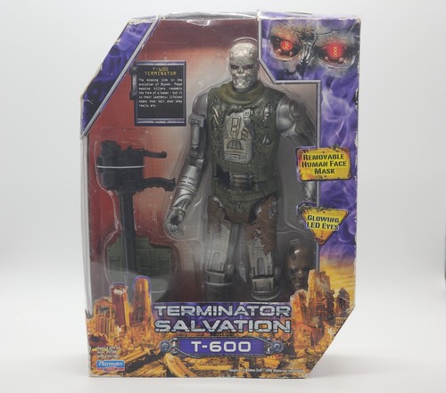 Terminator Salvation Movie Playmates T-600 leuchtende LED-Augen 2009 10 Zoll Neu