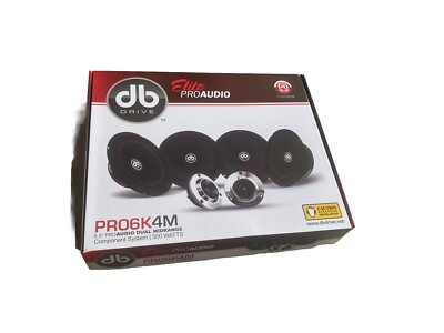 DB Drive PRO6K4M 4 of 6.5  PRO Audio Midrange Component + 2 Tweeters 500 Watts