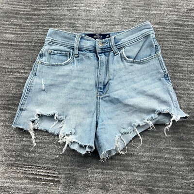 Hollister Jean Shorts Size W24 Womens High Rise Vintage Short