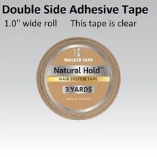 Natural Hold Tape by Walker Tape Co. 1" X 3 yard roll Double side Adhesive 