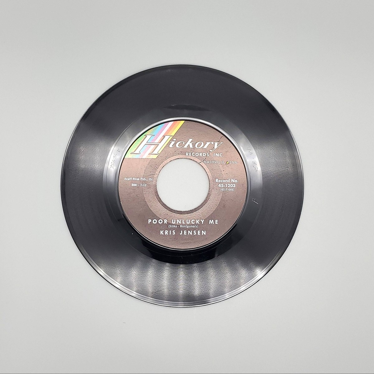 Kris Jensen Cut Me Down / Poor Unlucky Me Single Record Hickory
