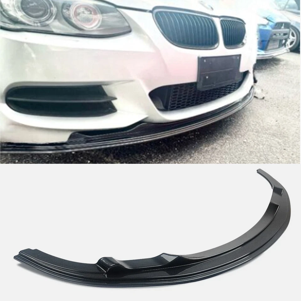 For BMW 2010-2013 E92 E93 LCI 335i M Sport Front Bumper Lip Splitter Carbon Look Foto 4 de 4