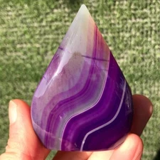 110G Rare Purple Agate Quartz Freeform Crystal Mineral specimen Healing