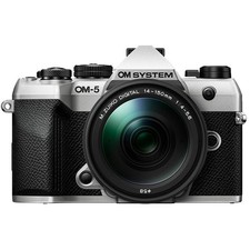OM SYSTEM OM-5 Mark II Mirrorless Camera, Silver with M.Zuiko Digital ED 14-150m