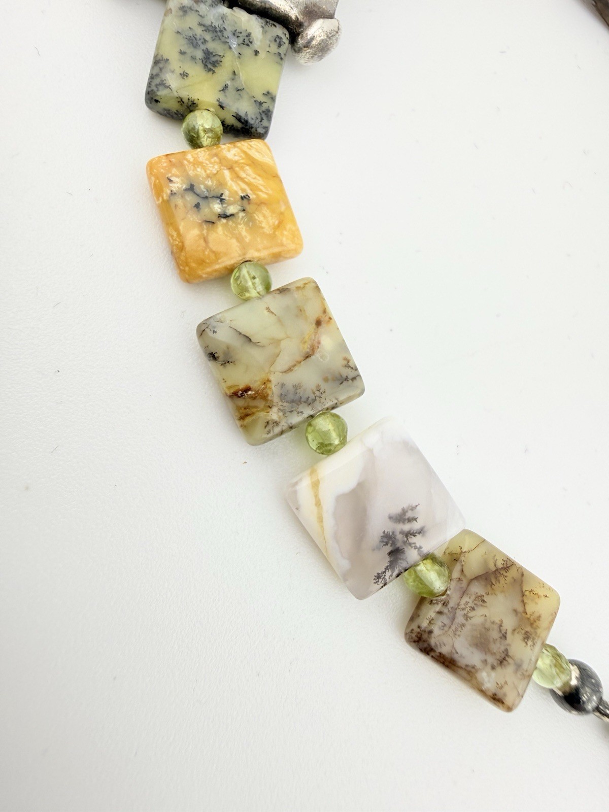 UNSIGNED 925 STERLING SILVER SQUARE MULTISTONE 7 … - image 5